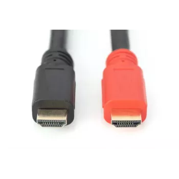 DIGITUS HDMI High Speed prepojovací kábel, Type-A, s ver. M/M, 30 m Full HD, CE, zlatý čierny