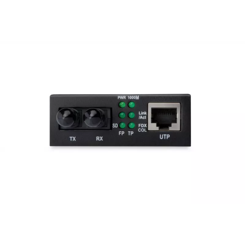 DIGITUS mediakonvertor, Multimode 10/100Base-TX na 100Base-FX, vrátane napájacieho zdroja, ST konektor samec, až do 2 km