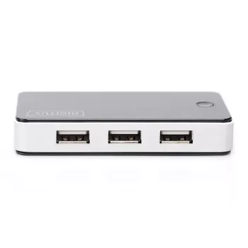 DIGITUS USB 2.0 7-portový hub čierny (da-70222)