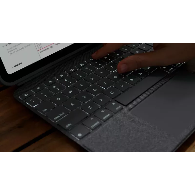 LOGITECH Combo Touch pre iPad (10. generácia) - Oxford sivá - Swiss Qwertz