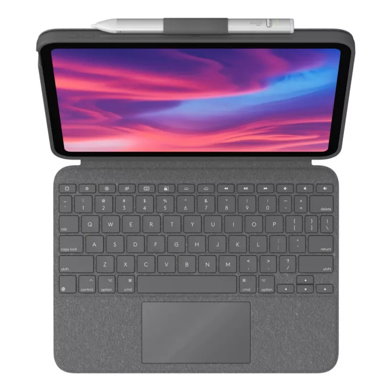 LOGITECH Combo Touch pre iPad (10. generácia) - Oxford sivá - Swiss Qwertz