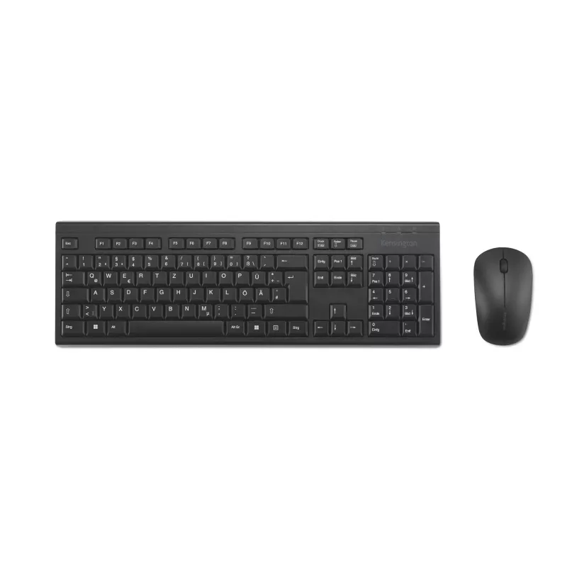 Kensington K75562DE, bezdrôtová, RF Wireless, membránová, QWERTZ, čierna, myš v balení