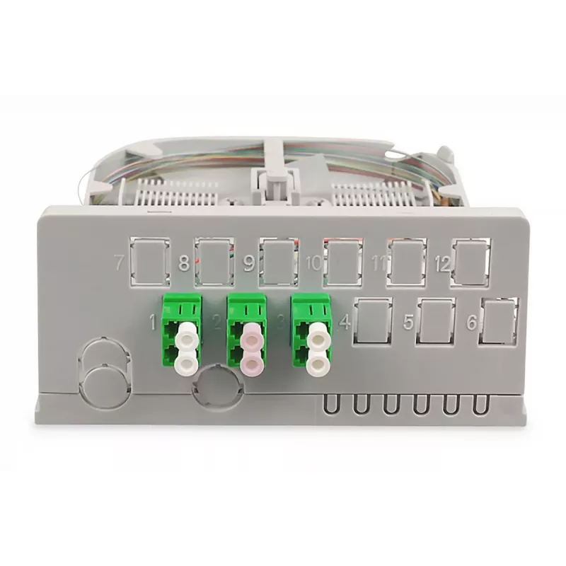 DIGITUS FTTH domáca rozvodná jednotka. 3x LC/APC Duplex OS2. IP54. Pripravená na zváranie