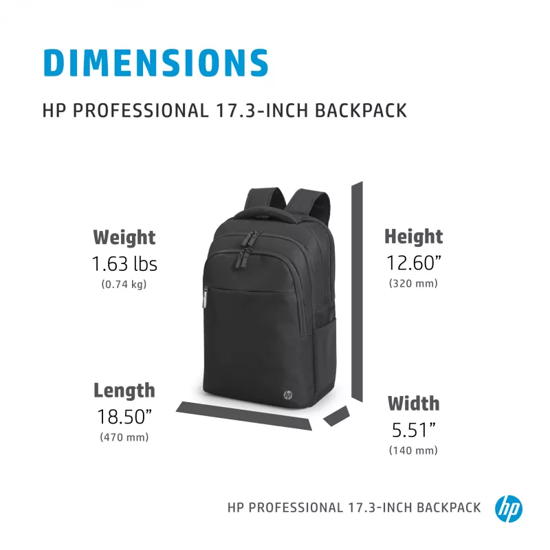 HP Professional 17,3-palcový batoh, batoh, 740 g