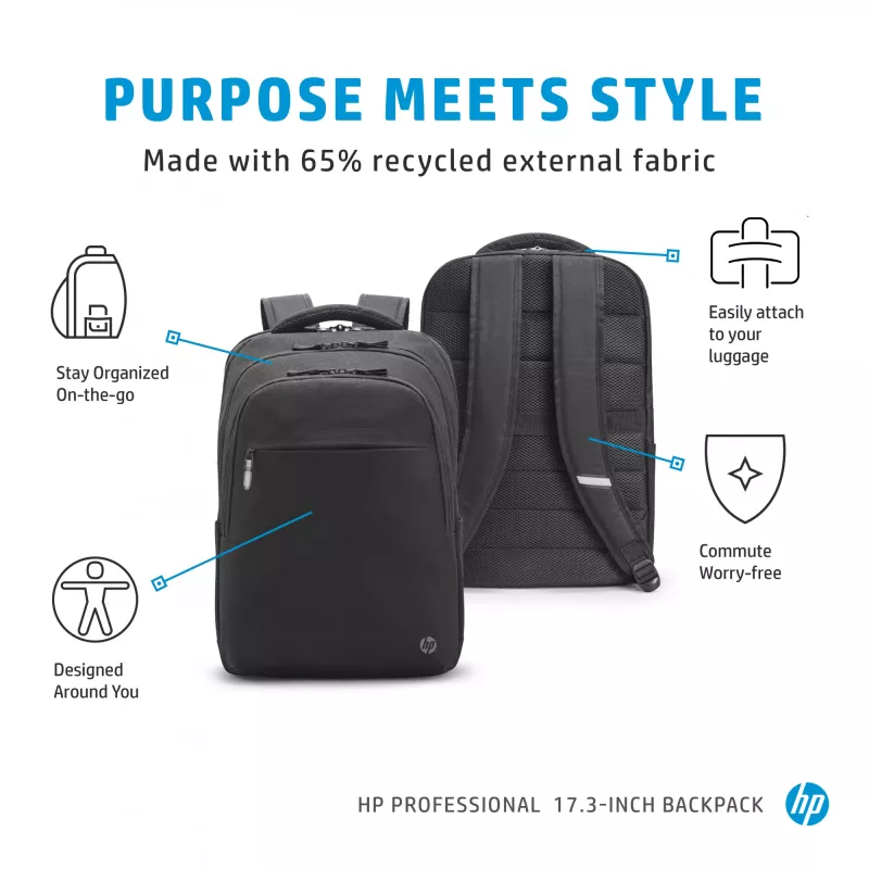 HP Professional 17,3-palcový batoh, batoh, 740 g