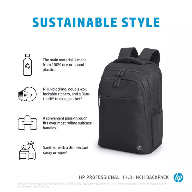 HP Professional 17,3-palcový batoh, batoh, 740 g