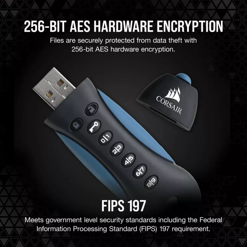 CORSAIR Flash Padlock 3 Secure – 256 GB – USB kľúč – USB 3.0