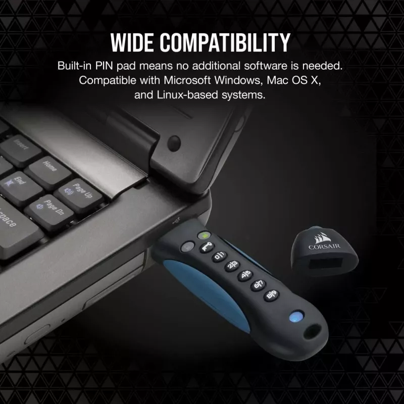 CORSAIR Flash Padlock 3 Secure – 256 GB – USB kľúč – USB 3.0