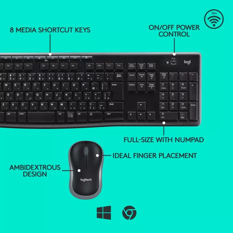 LOGITECH Wireless Desktop Mk270 – QWERTZ Swiss-Lux