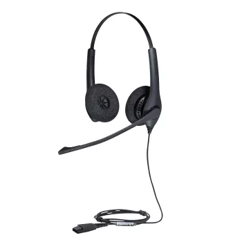 Jabra BIZ 1500 Duo QD EMEA, káblové, kancelária/call centrum, 20 - 4500 Hz, 74 g, headset, čierna
