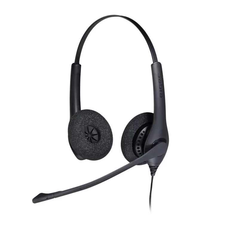 Jabra BIZ 1500 Duo QD EMEA, káblové, kancelária/call centrum, 20 - 4500 Hz, 74 g, headset, čierna