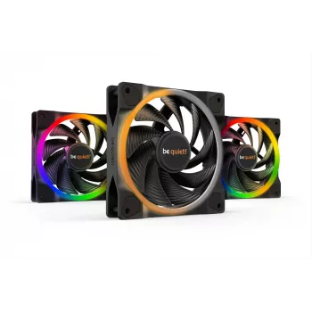 be quiet! Light Wings 120 mm ARGB PWM vysokorýchlostný ventilátor, čierny, balenie 3 ks