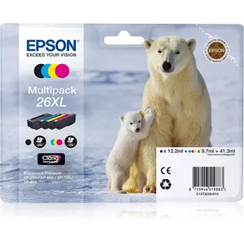 Epson Polar bear Multipack 4 farby 26XL Claria Premium atrament