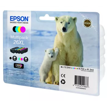 Epson Polar bear Multipack 4 farby 26XL Claria Premium atrament
