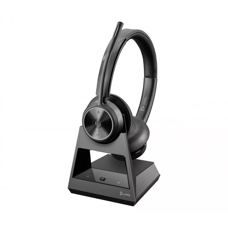 HP Poly Savi 7320 UC 8L553AA slúchadlá DECT s mikrofónom, stereo, na uši, bezdrôtové, certifikované pre Microsoft Teams, čierne