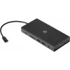 USB-C Multi Port Hub HP Travel – HP 1C1Y5AA, USB-C host, HDMI 2.0, VGA, 1×RJ-45, 2×USB-A 3.2 Gen1, 2×USB 2.0, čítačka MicroSD kariet, čierny