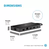 USB-C Multi Port Hub HP Travel – HP 1C1Y5AA, USB-C host, HDMI 2.0, VGA, 1×RJ-45, 2×USB-A 3.2 Gen1, 2×USB 2.0, čítačka MicroSD kariet, čierny