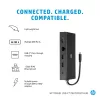 USB-C Multi Port Hub HP Travel – HP 1C1Y5AA, USB-C host, HDMI 2.0, VGA, 1×RJ-45, 2×USB-A 3.2 Gen1, 2×USB 2.0, čítačka MicroSD kariet, čierny