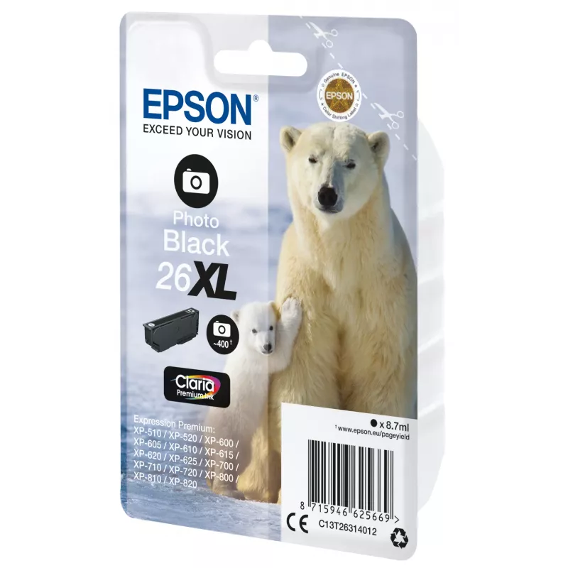 Epson Eisbär samostatné balenie fotočierna 26XL Claria Premium atrament