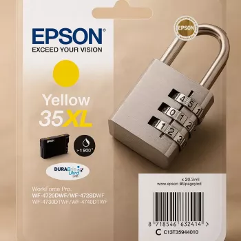 Kazeta Epson Padlock samostatné balenie žltá 35XL DURABrite Ultra atrament