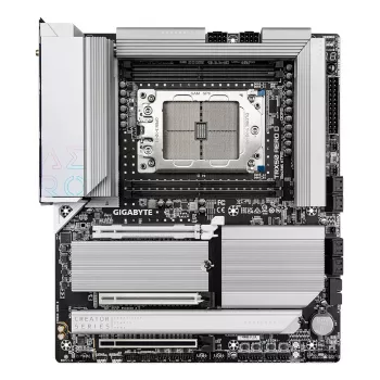 GIGABYTE TRX50 AERO D základná doska - podporuje AMD Ryzen Threadripper 9000 Series CPU, 16+8+4 fázové digitálne VRM, až do 7800 MHz DDR5 (OC), 3xPCIe 5.0 + 1xPCIe 4.0 M.2, Wi-Fi 7, 10GbE LAN, USB4