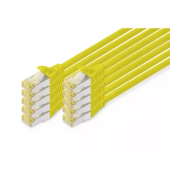 DIGITUS patch kábel - CAT6a - S/FTP - Snagless - 1m - žltý - balenie 10 ks