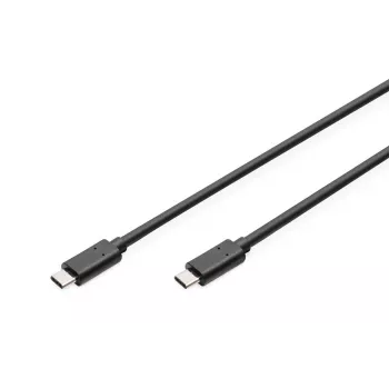 DIGITUS ASSMANN USB Type-C spojovací kábel, typ C na C M/M, 1m High-Speed čierny