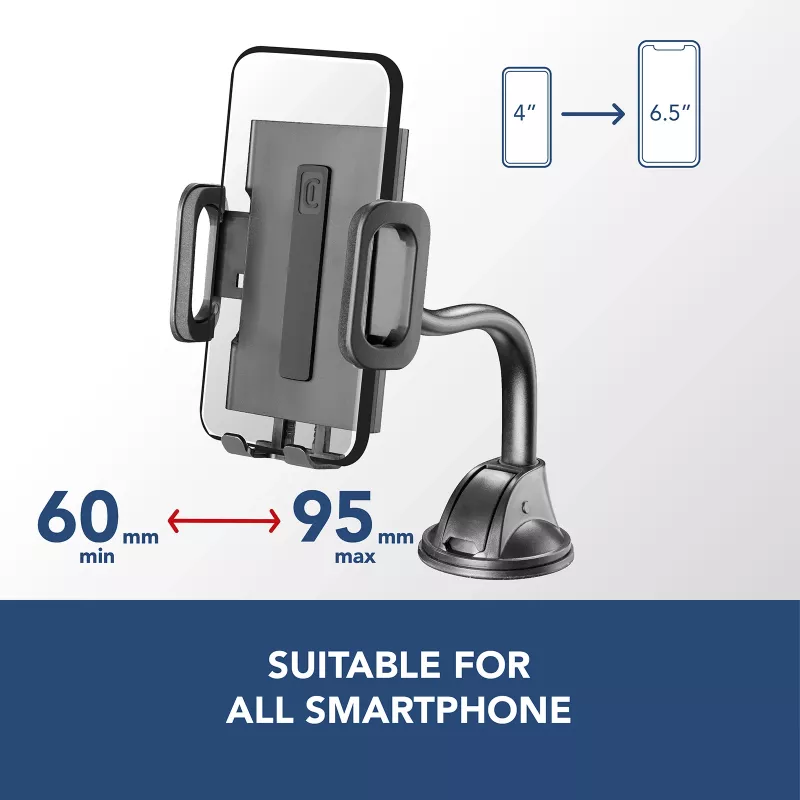 Cellularline Hug Flexi - univerzálny držiak smartfónu do auta s prísavkou