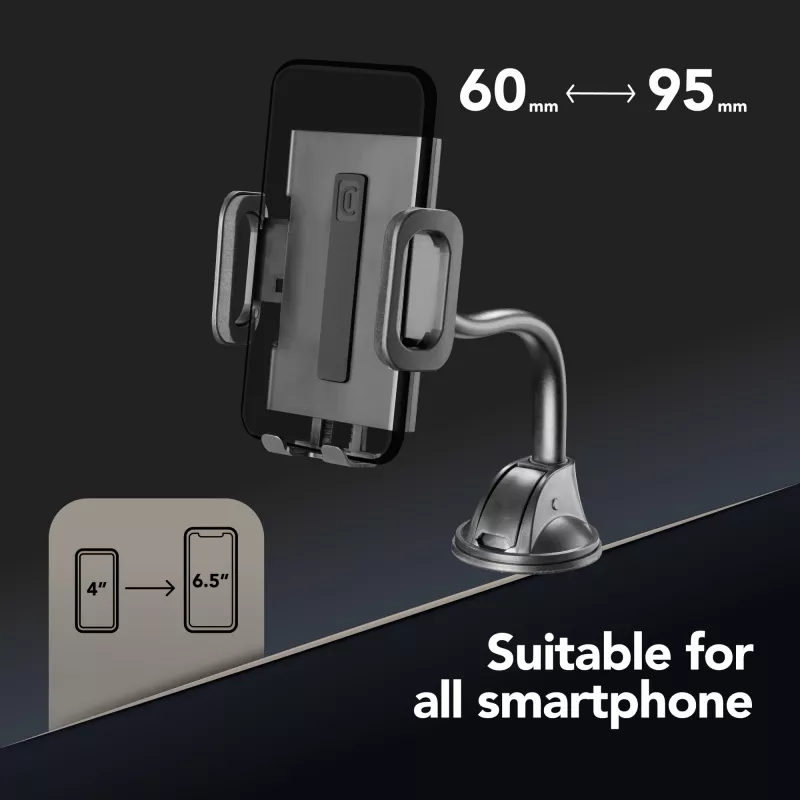 Cellularline Hug Flexi - univerzálny držiak smartfónu do auta s prísavkou