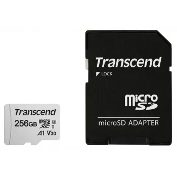 TRANSCEND Micro SDXC karta 300S 256 GB UHS-I U3 s adaptérom
