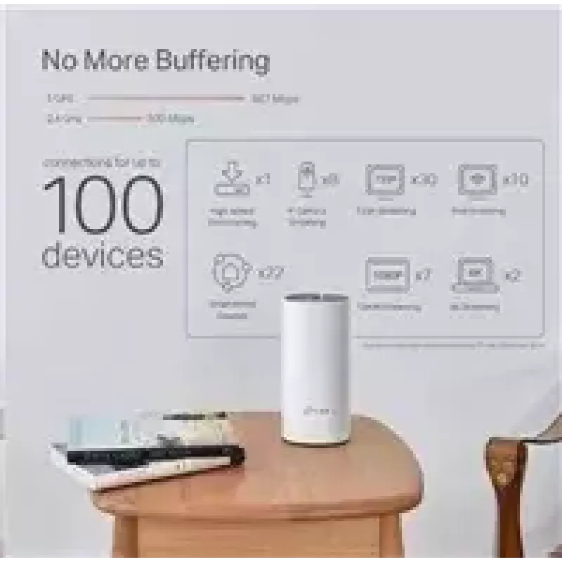 TP-Link AC1200 + AV1000 Whole Home Hybrid Mesh Wi-Fi systém, balenie 3 ks