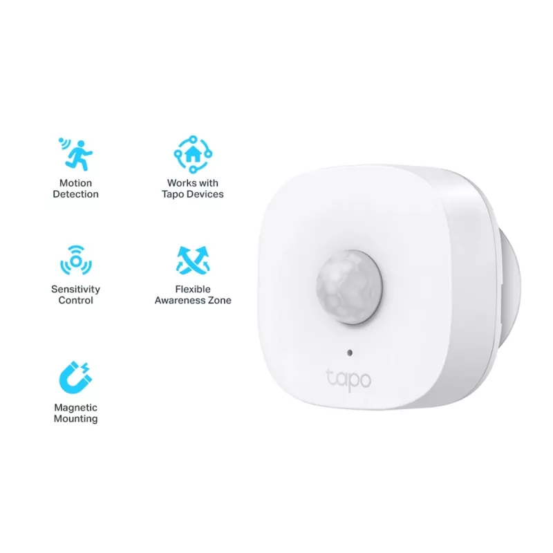 TP-Link Tapo inteligentný pohybový senzor, strop/stena, interiér, biely, 120°, bezdrôtový, 7 m