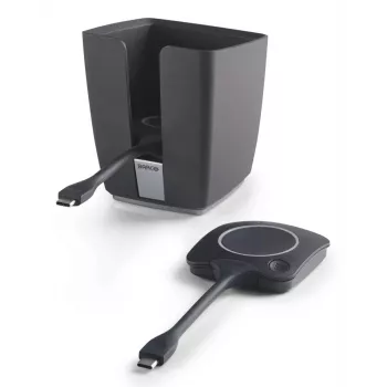 Barco Tray 2 x USB-C tlačidlá čierny káblové prepojenie pracovného stola