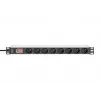 DIGITUS 1U hliníkový PDU, rackový, 8x CEE 7/5 menovitý výkon: 16A, 4000W, 250VAC 50/60Hz,