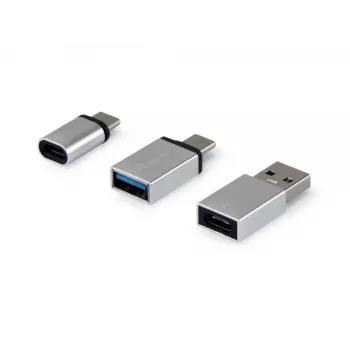 Equip USB-C OTG adaptér, balenie 3 ks, USB C, USB C, USB A, USB A, Micro-USB, USB C, strieborný