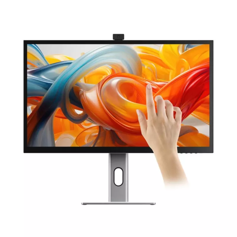 Dotykový monitor ALOGIC Clarity Max Touch 32C4KPDWT, 32 palcov, 3840x2160 4K UHD, 65 W Power Delivery, webkamera 8 MP, USB hub, čierny/strieborný