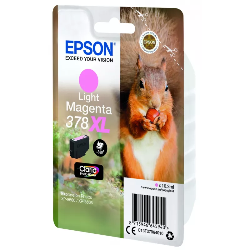 Epson Squirrel samostatné balenie light magenta 378XL Claria Photo HD atrament