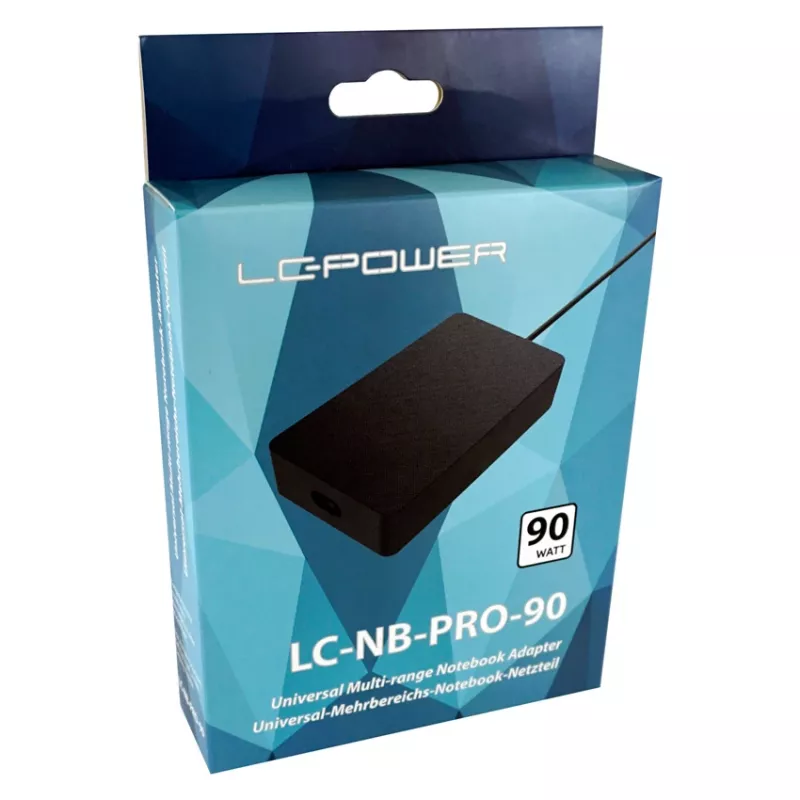 LC-POWER univerzálny napájací zdroj pre notebooky, 90W – LC-NB-PRO-90