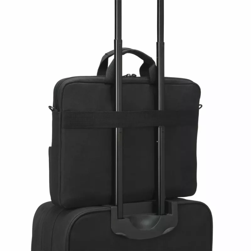 DICOTA Eco tenké puzdro Plus Base – taška na notebook 13-15,6 palcov – čierna / 300d RPET polyester