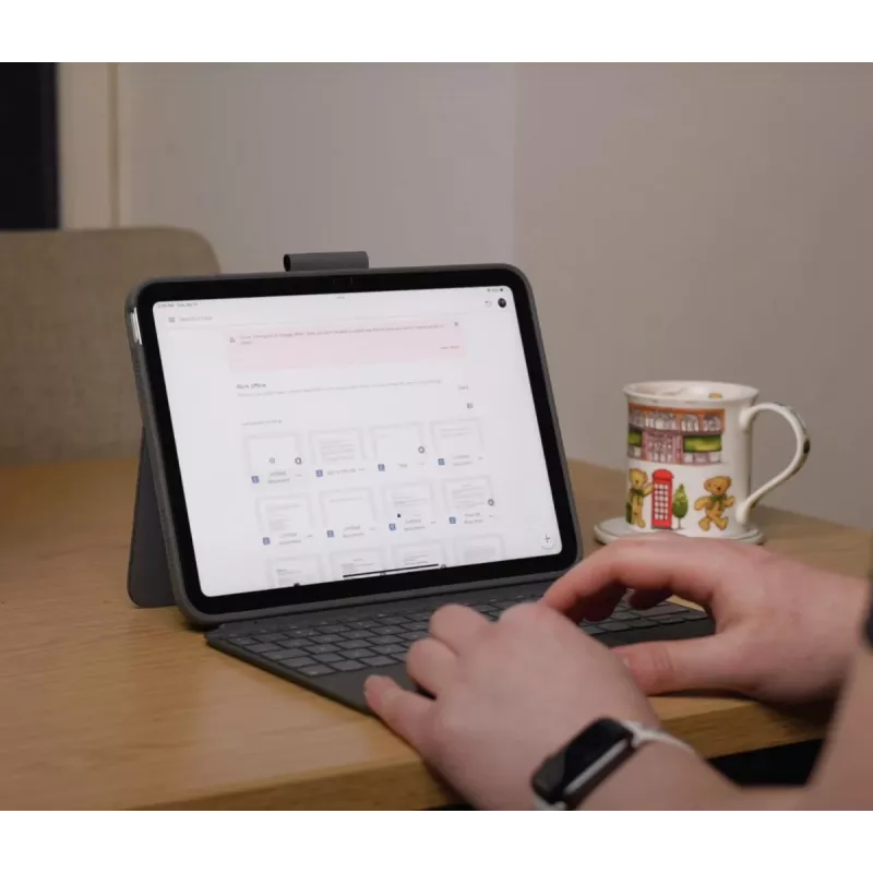 LOGITECH Combo Touch pre iPad (10. generácia) - Oxford sivá - Qwerty UK