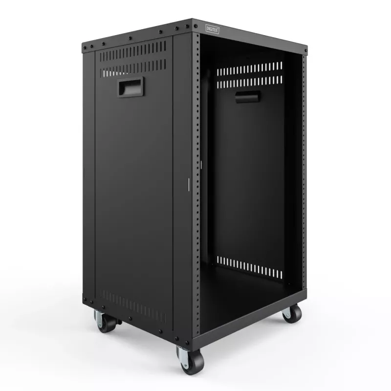 DIGITUS 16U AVS rack 780x507x460 mm závitové otvory kolieska čierny
