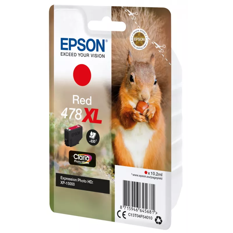Epson Squirrel samostatné balenie červená 478XL Claria Photo HD atrament