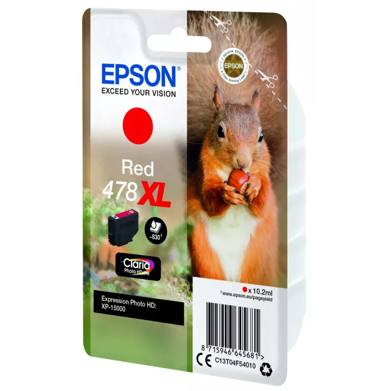 Epson Squirrel samostatné balenie červená 478XL Claria Photo HD atrament