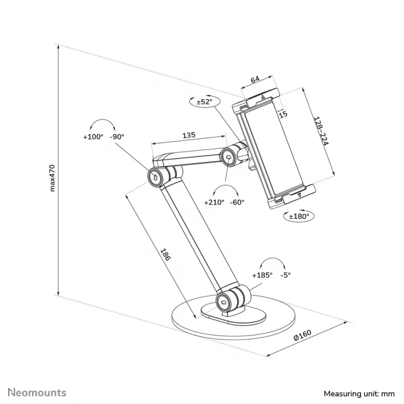 Neomounts DS15-550WH1 stojan na tablet 4,7-12,9