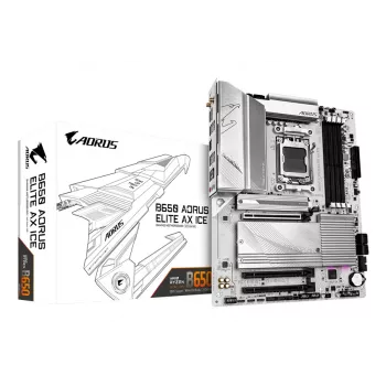 GIGABYTE B650 AORUS ELITE AX základná doska - podporuje AMD Ryzen 9000 CPU, 12+2+2 fázové digitálne VRM, až do 8000 MHz DDR5 (OC), 1xPCIe 5.0 + 2xPCIe 4.0 M.2, Wi-Fi 6E, 2.5GbE LAN, USB 3.2 Gen 2x2