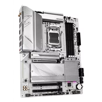 GIGABYTE B650 AORUS ELITE AX základná doska - podporuje AMD Ryzen 9000 CPU, 12+2+2 fázové digitálne VRM, až do 8000 MHz DDR5 (OC), 1xPCIe 5.0 + 2xPCIe 4.0 M.2, Wi-Fi 6E, 2.5GbE LAN, USB 3.2 Gen 2x2