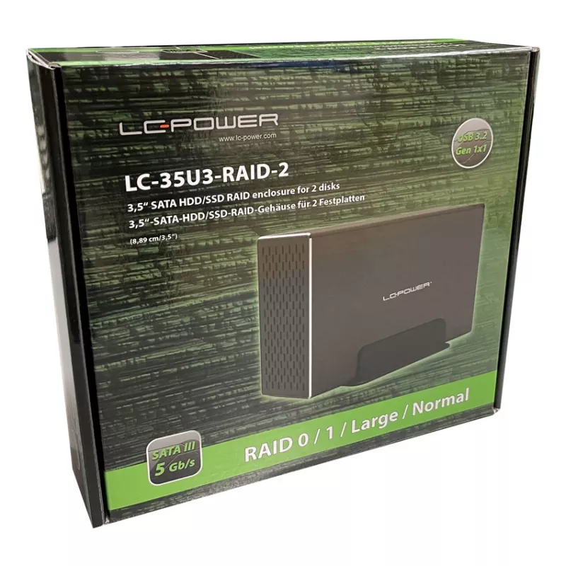 LC-POWER Lc-35u3-raid-2, externé puzdro na 2x 3,5