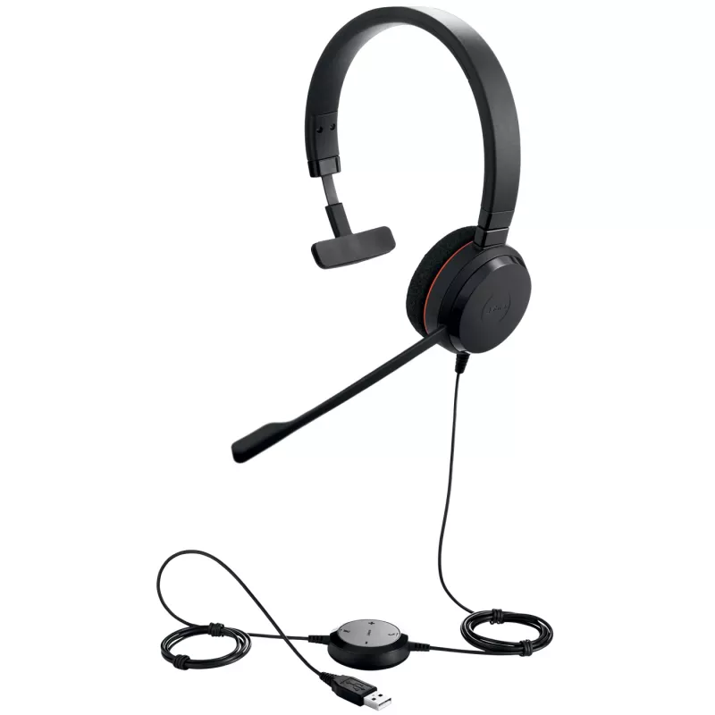 Jabra EVOLVE 20 UC Mono, káblový, kancelária/call centrum, 142 g, headset, čierny