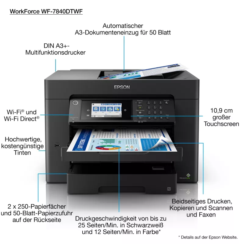 Epson WorkForce Pro WF-7840DTWF atramentová A3 4800 x 2400 DPI Wi-Fi