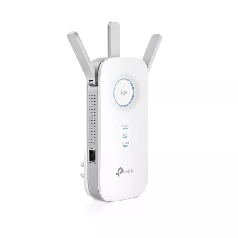TP-Link RE450 Sieťový vysielač a prijímač biela 10, 100, 1000 Mbit/s